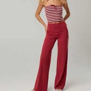 Offline by aerie real me XTRA high waisted trousers summer burgundy large short